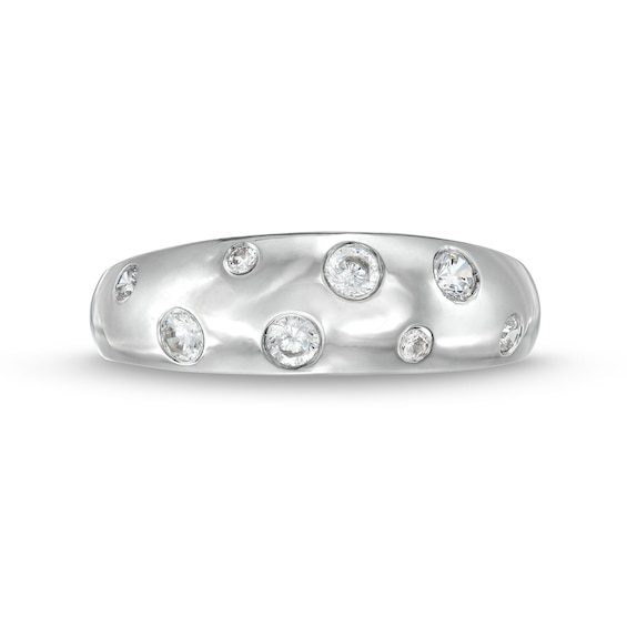 1/ CT. T.w. Diamond Bubbles Band in 10K White Gold