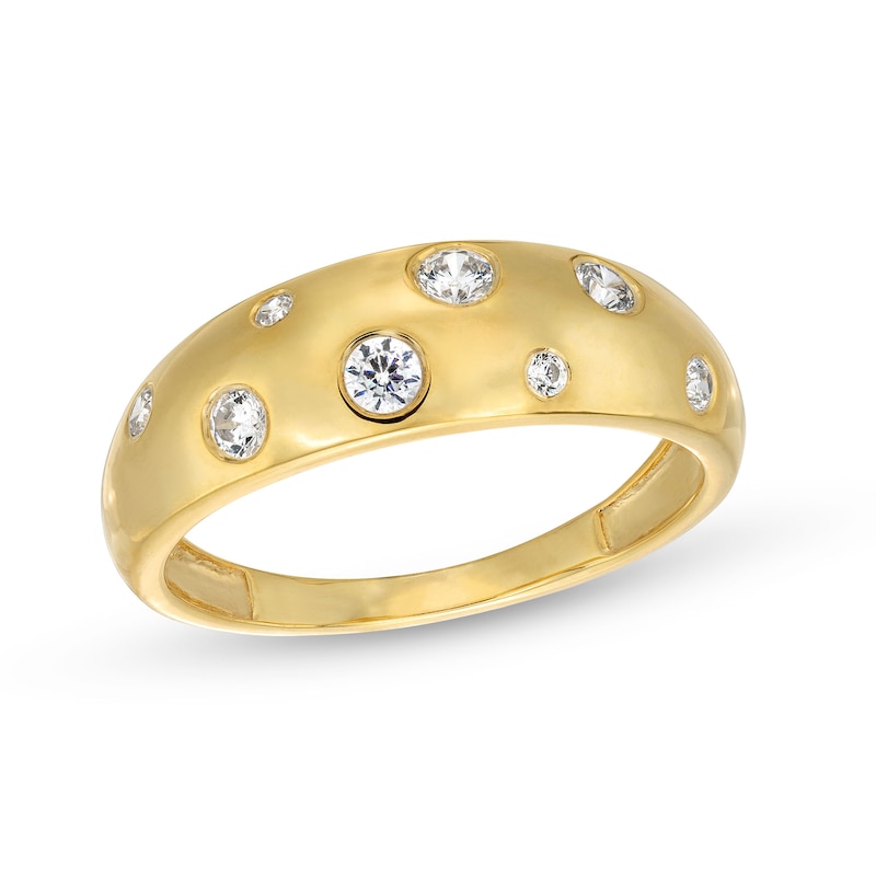 Main Image 1 of 1/4 CT. T.W. Diamond Bubbles Band in 10K Gold