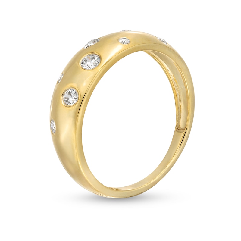 Main Image 3 of 1/4 CT. T.W. Diamond Bubbles Band in 10K Gold