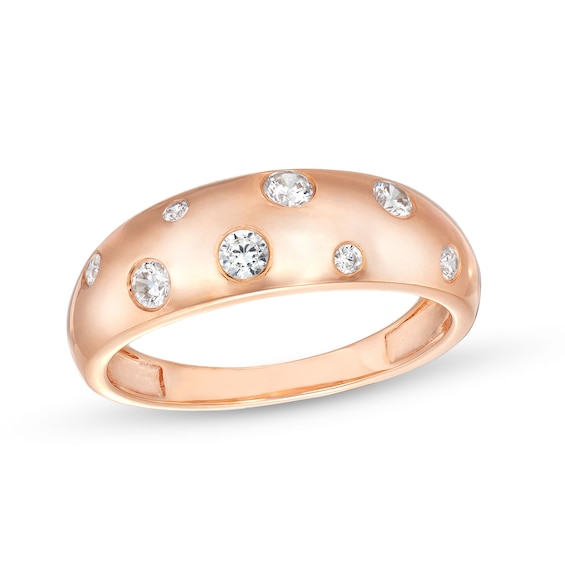 1/4 CT. T.w. Diamond Bubbles Band in 10K Rose Gold