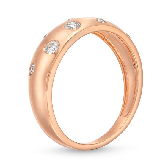 1/4 CT. T.w. Diamond Bubbles Band in 10K Rose Gold