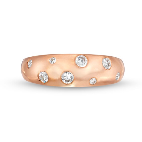 1/4 CT. T.w. Diamond Bubbles Band in 10K Rose Gold