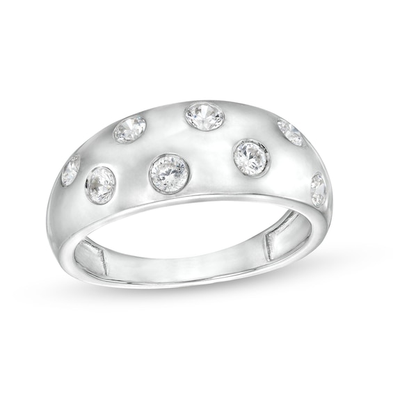 1/2 CT. T.w. Diamond Bubbles Band in 10K White Gold