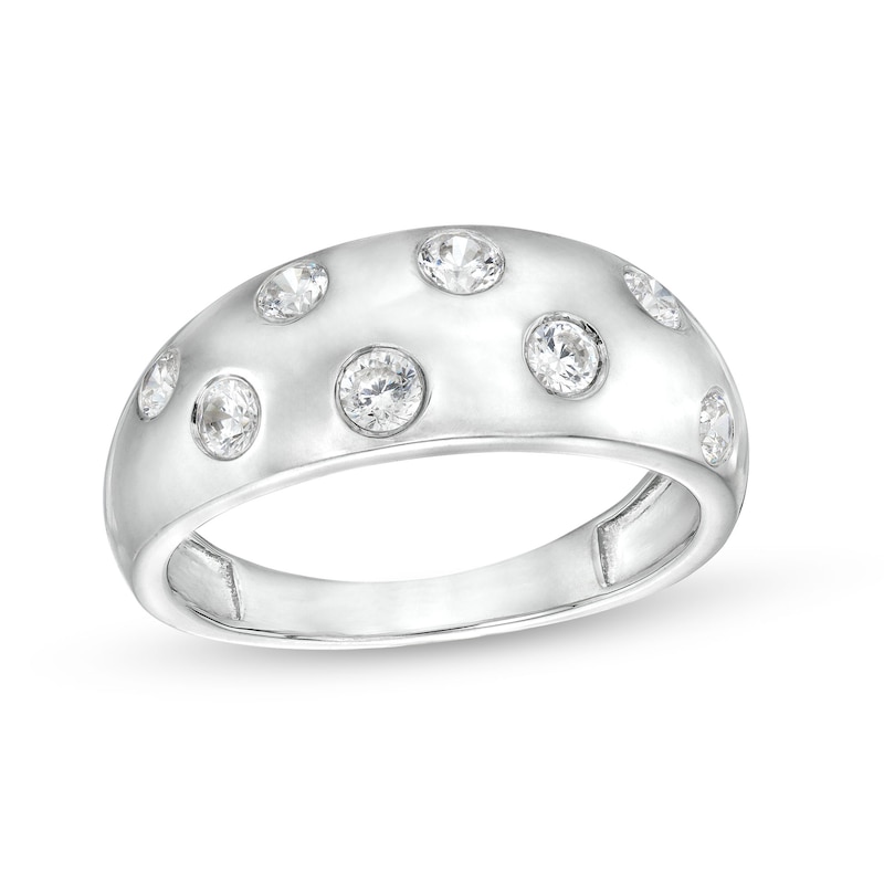 Main Image 1 of 1/2 CT. T.W. Diamond Bubbles Band in 10K White Gold