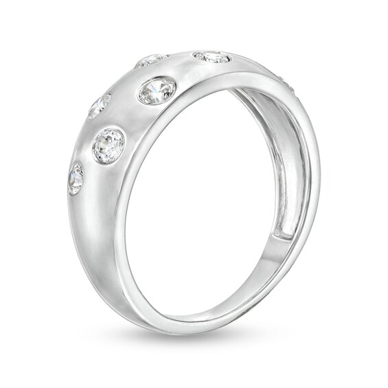 1/2 CT. T.w. Diamond Bubbles Band in 10K White Gold