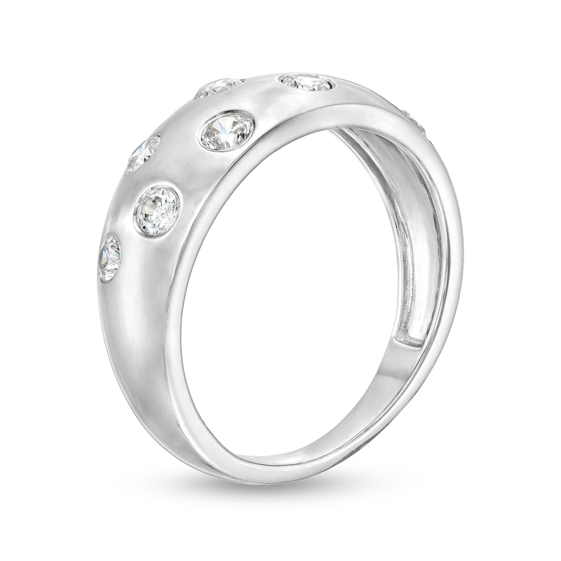 Main Image 3 of 1/2 CT. T.W. Diamond Bubbles Band in 10K White Gold