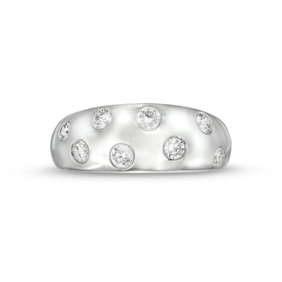 1/2 CT. T.w. Diamond Bubbles Band in 10K White Gold