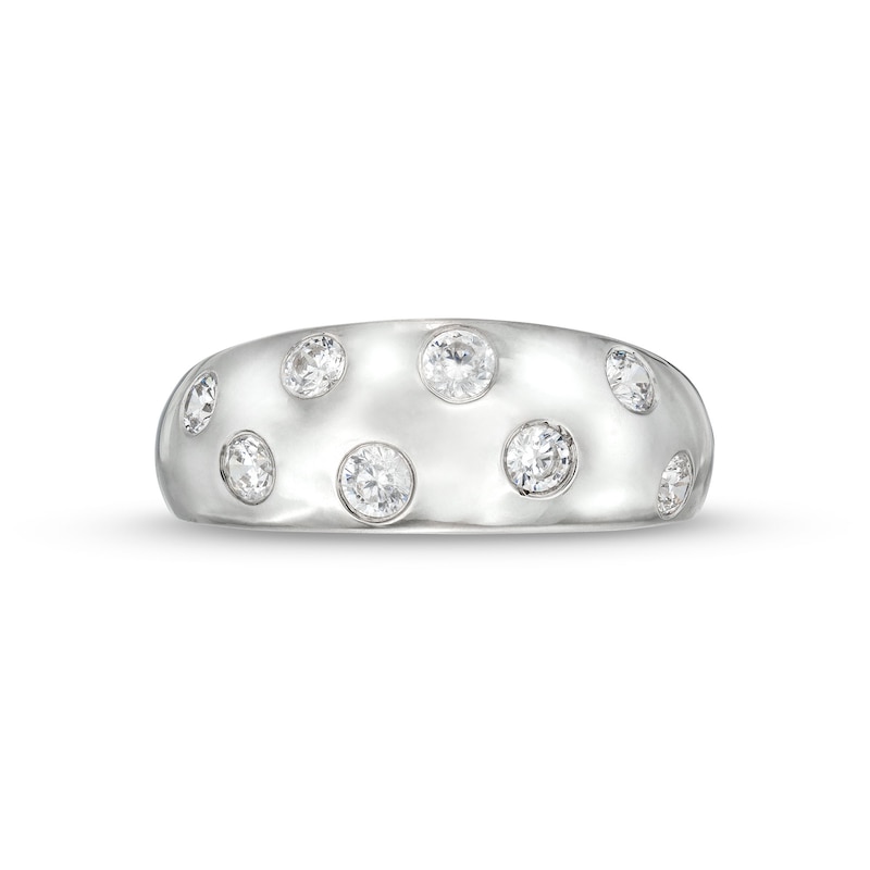 Main Image 4 of 1/2 CT. T.W. Diamond Bubbles Band in 10K White Gold