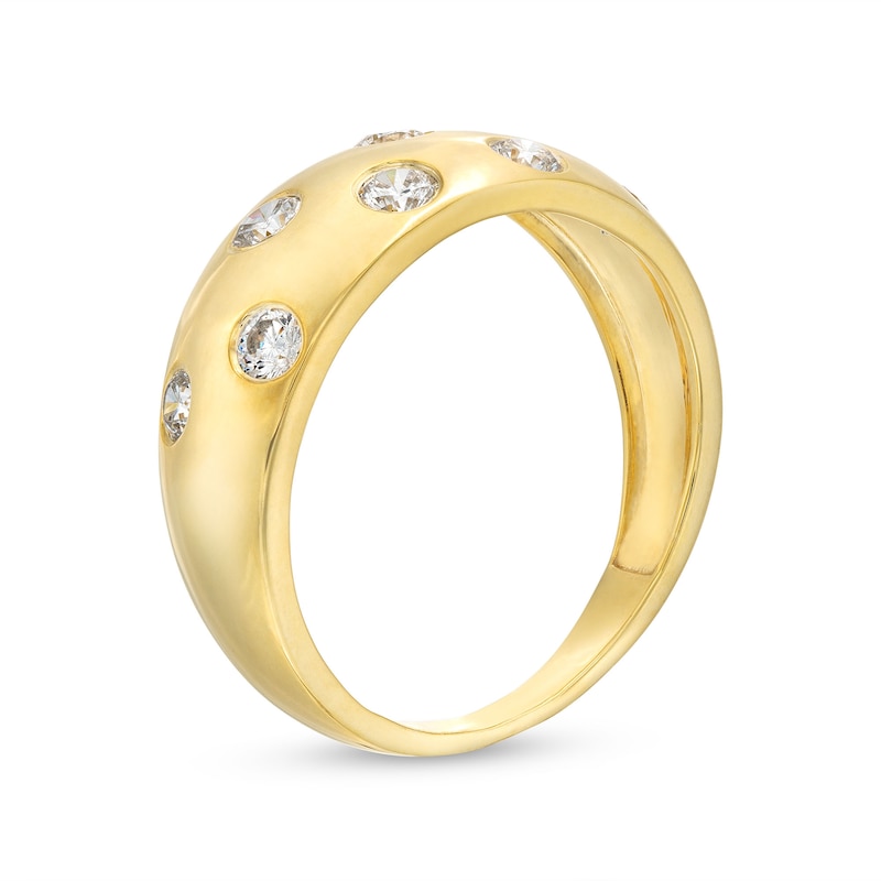 Main Image 3 of 1/2 CT. T.W. Diamond Bubbles Band in 10K Gold