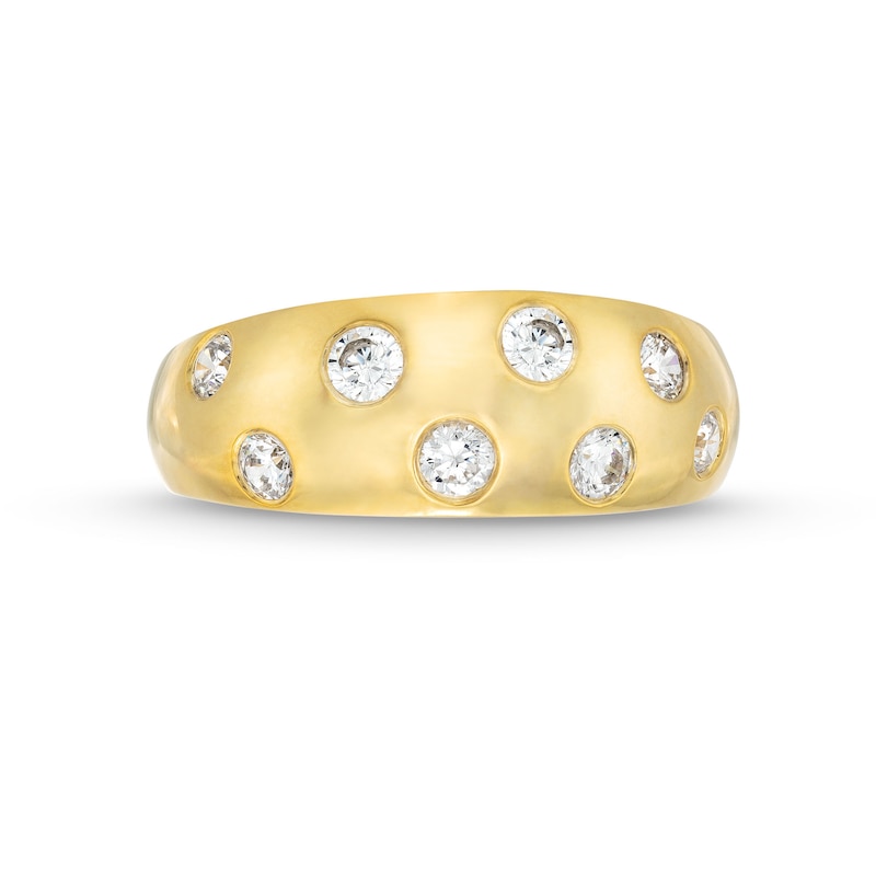 Main Image 4 of 1/2 CT. T.W. Diamond Bubbles Band in 10K Gold
