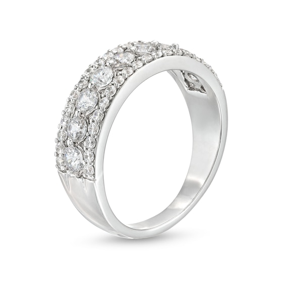 1 CT. T.w. Diamond Edge Band in 10K White Gold