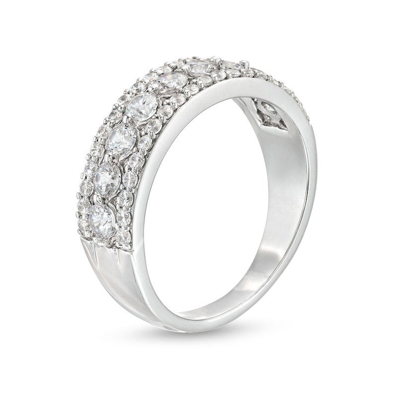 Main Image 3 of 1 CT. T.W. Diamond Edge Band in 10K White Gold