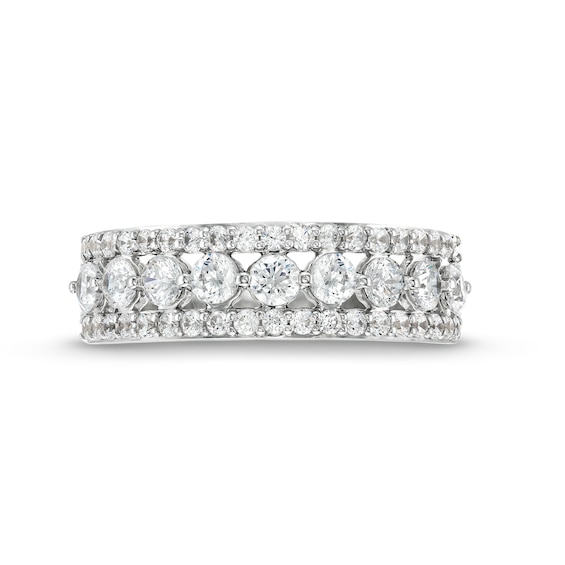 1 CT. T.w. Diamond Edge Band in 10K White Gold