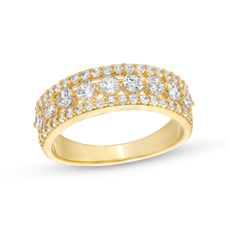Main Image 1 of 1 CT. T.W. Diamond Edge Band in 10K Gold