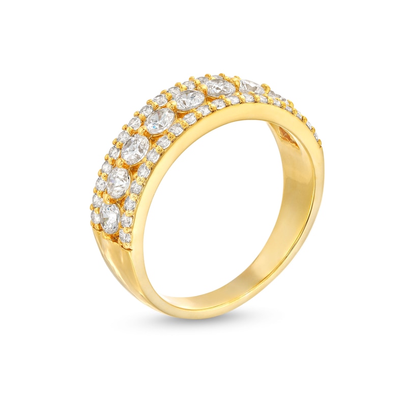 Main Image 3 of 1 CT. T.W. Diamond Edge Band in 10K Gold