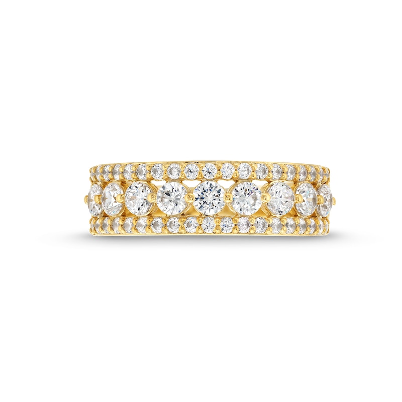 Main Image 4 of 1 CT. T.W. Diamond Edge Band in 10K Gold