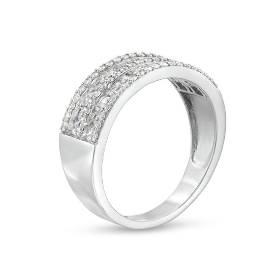 3/4 CT. T.w. Diamond Multi-Row Band in 10K White Gold