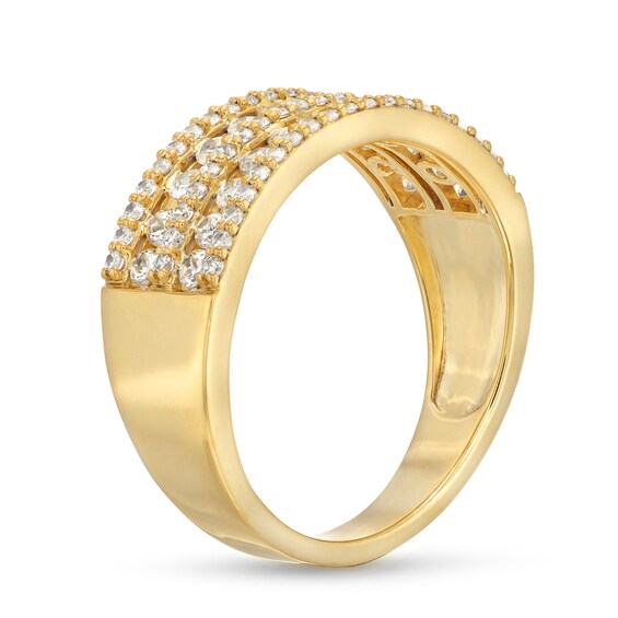 3/4 CT. T.w. Diamond Multi-Row Band in 10K Gold