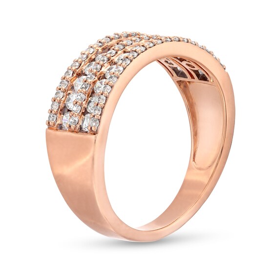 3/4 CT. T.w. Diamond Multi-Row Band in 10K Rose Gold