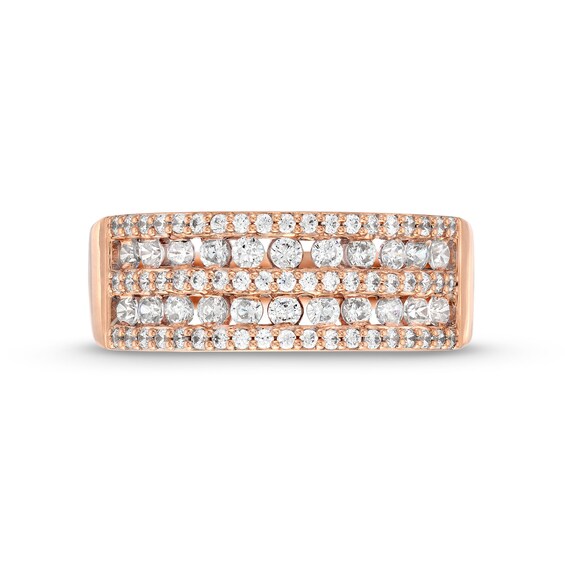 3/4 CT. T.w. Diamond Multi-Row Band in 10K Rose Gold