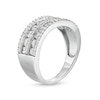 Thumbnail Image 3 of 1 CT. T.W. Diamond Multi-Row Band in 10K White Gold