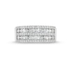 Thumbnail Image 4 of 1 CT. T.W. Diamond Multi-Row Band in 10K White Gold