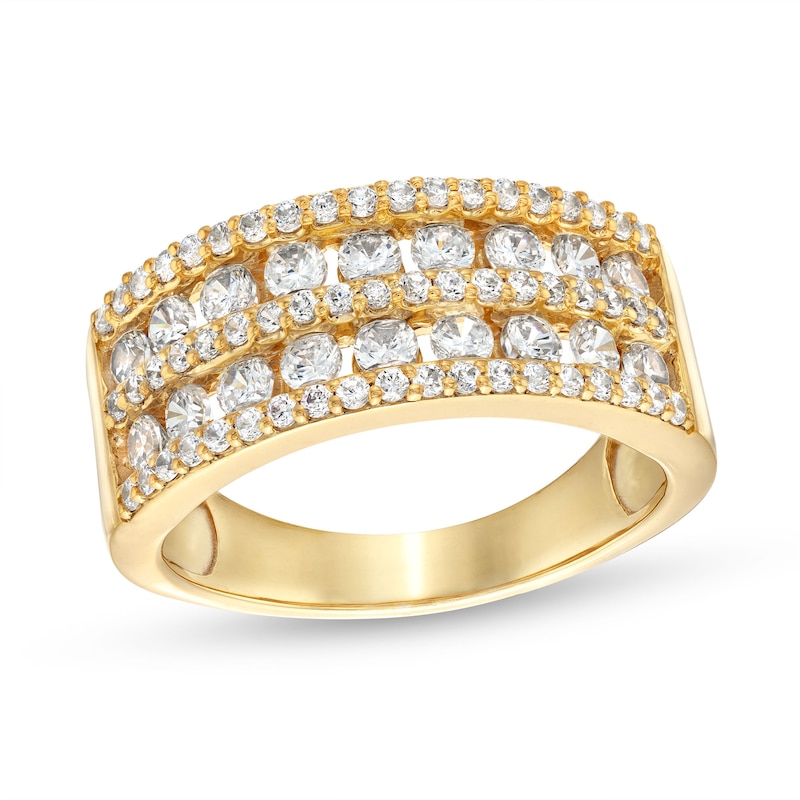 Main Image 1 of 1 CT. T.W. Diamond Multi-Row Band in 10K Gold