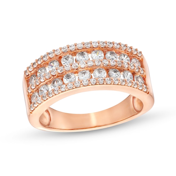 1 CT. T.w. Diamond Multi-Row Band in 10K Rose Gold