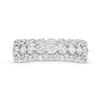 Thumbnail Image 4 of 1 CT. T.W. Diamond Scallop Edge Band in 10K White Gold