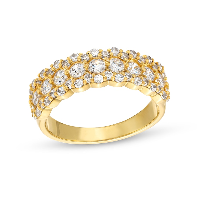 1 CT. T.W. Diamond Scallop Edge Band in 10K Gold | Zales