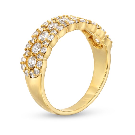 1 CT. T.w. Diamond Scallop Edge Band in 10K Gold