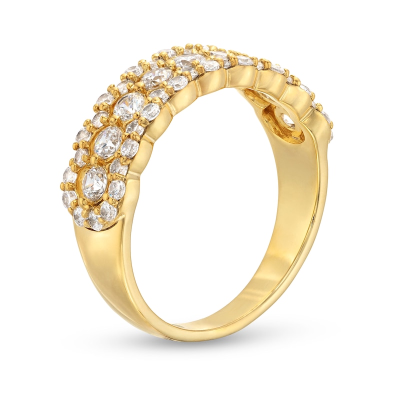 Main Image 3 of 1 CT. T.W. Diamond Scallop Edge Band in 10K Gold