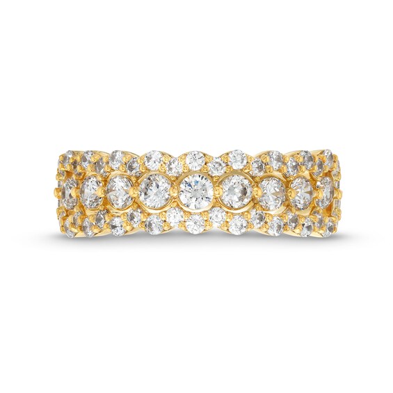 1 CT. T.w. Diamond Scallop Edge Band in 10K Gold
