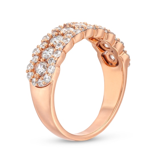 1 CT. T.w. Diamond Scallop Edge Band in 10K Rose Gold