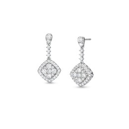 3/4 CT. T.W. Lab-Grown Diamond Tilted Square Drop Earrings in 10K White Gold