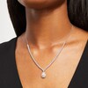 Thumbnail Image 2 of 2 CT. T.W. Pear-Shaped Lab-Grown Diamond Halo Drop Necklace in 10K White Gold