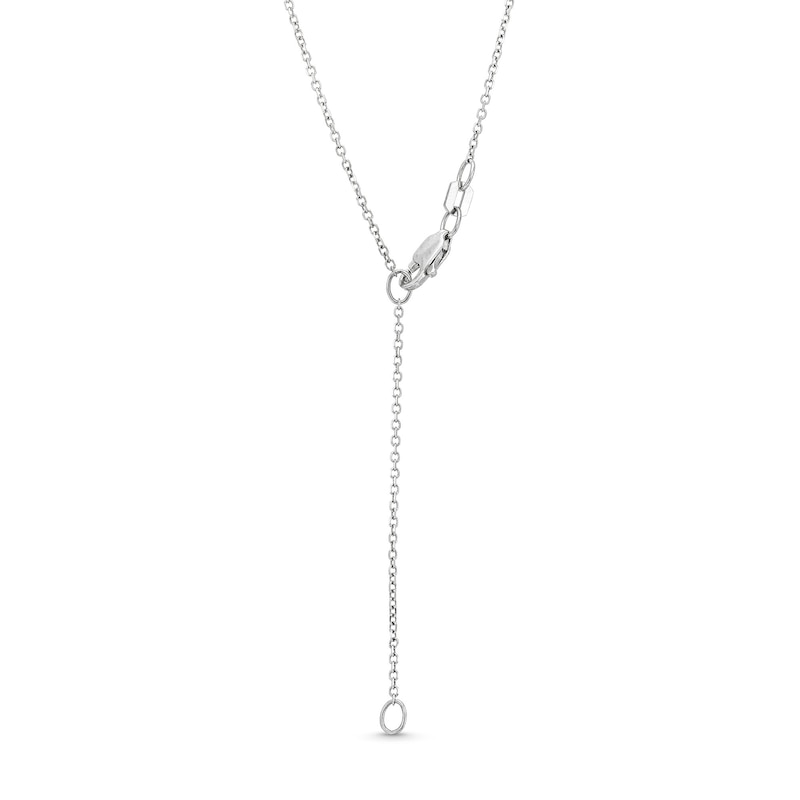 Main Image 3 of 2 CT. T.W. Pear-Shaped Lab-Grown Diamond Halo Drop Necklace in 10K White Gold