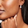 Thumbnail Image 2 of 3/4 CT. T.W. Lab-Grown Diamond Floral Topped Drop Earrings in 10K White Gold