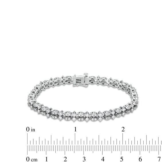 2-1/2 CT. T.w. Lab-Grown Diamond Two-Row Bracelet in 10K White Gold