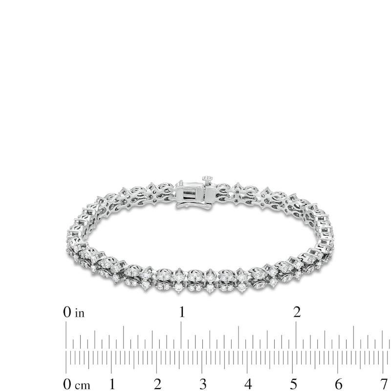 2-1/2 CT. T.W. Lab-Created Diamond Two-Row Bracelet in 10K White Gold