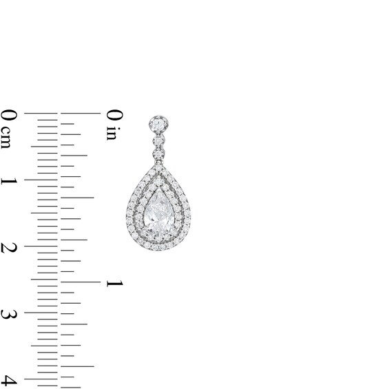 1-1/2 CT. T.w. Pear-Shaped Lab-Grown Diamond Drop Earrings in 10K White Gold