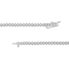 Thumbnail Image 3 of 4-3/8 CT. T.W. Emerald-Cut Lab-Grown Diamond Halo Drop Necklace in 10K White Gold