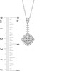 Thumbnail Image 4 of 3/4 CT. T.W. Lab-Grown Diamond Tilted Square Drop Pendant in 10K White Gold