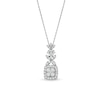 Thumbnail Image 1 of 3/4 CT. T.W. Lab-Grown Diamond Floral Top Drop Pendant in 10K White Gold