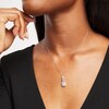 Thumbnail Image 2 of 3/4 CT. T.W. Lab-Grown Diamond Floral Top Drop Pendant in 10K White Gold