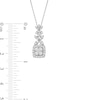 Thumbnail Image 4 of 3/4 CT. T.W. Lab-Grown Diamond Floral Top Drop Pendant in 10K White Gold