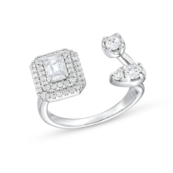 1 CT. T.w. Lab-Grown Diamond Ring in 10K White Gold