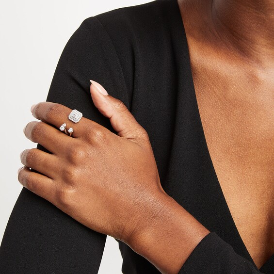1 CT. T.w. Lab-Grown Diamond Ring in 10K White Gold