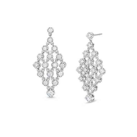 1 CT. T.w. Lab-Grown Diamond Open Chandelier Drop Earrings in 10K White Gold