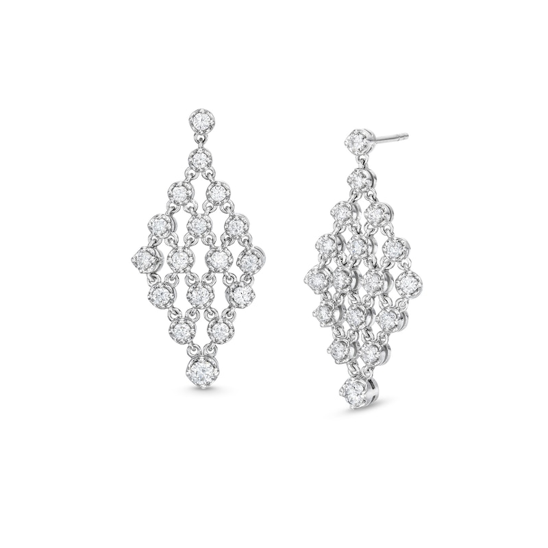 Main Image 1 of 1 CT. T.W. Lab-Grown Diamond Open Chandelier Drop Earrings in 10K White Gold